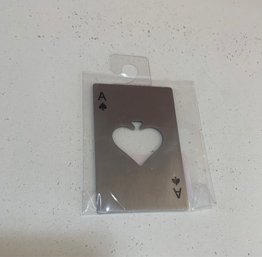 Ace card bottle opener