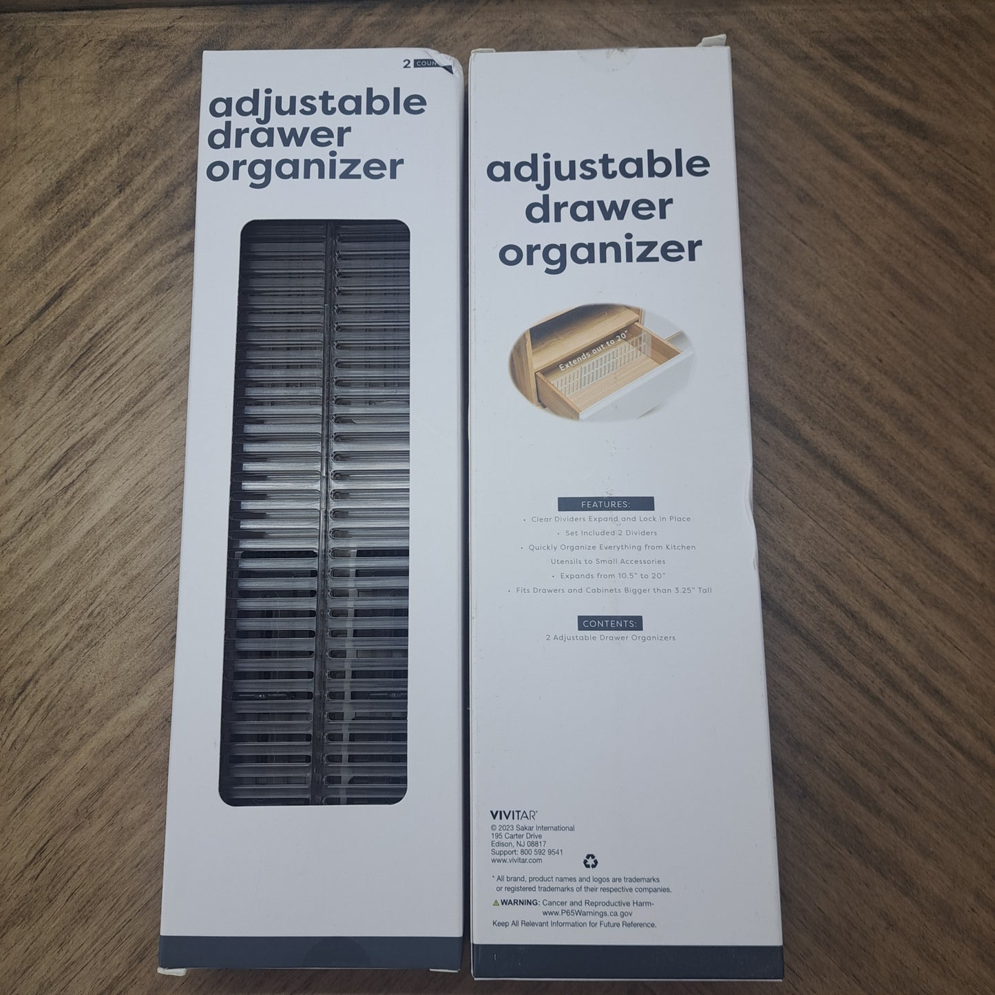 Adjustable drawer organizer