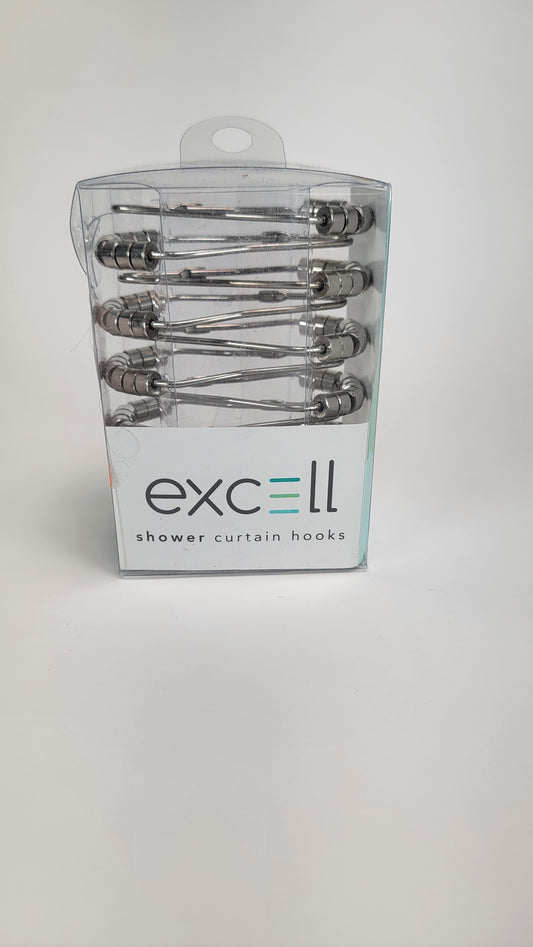 Excell Powerglide Shower Curtain Hook Set