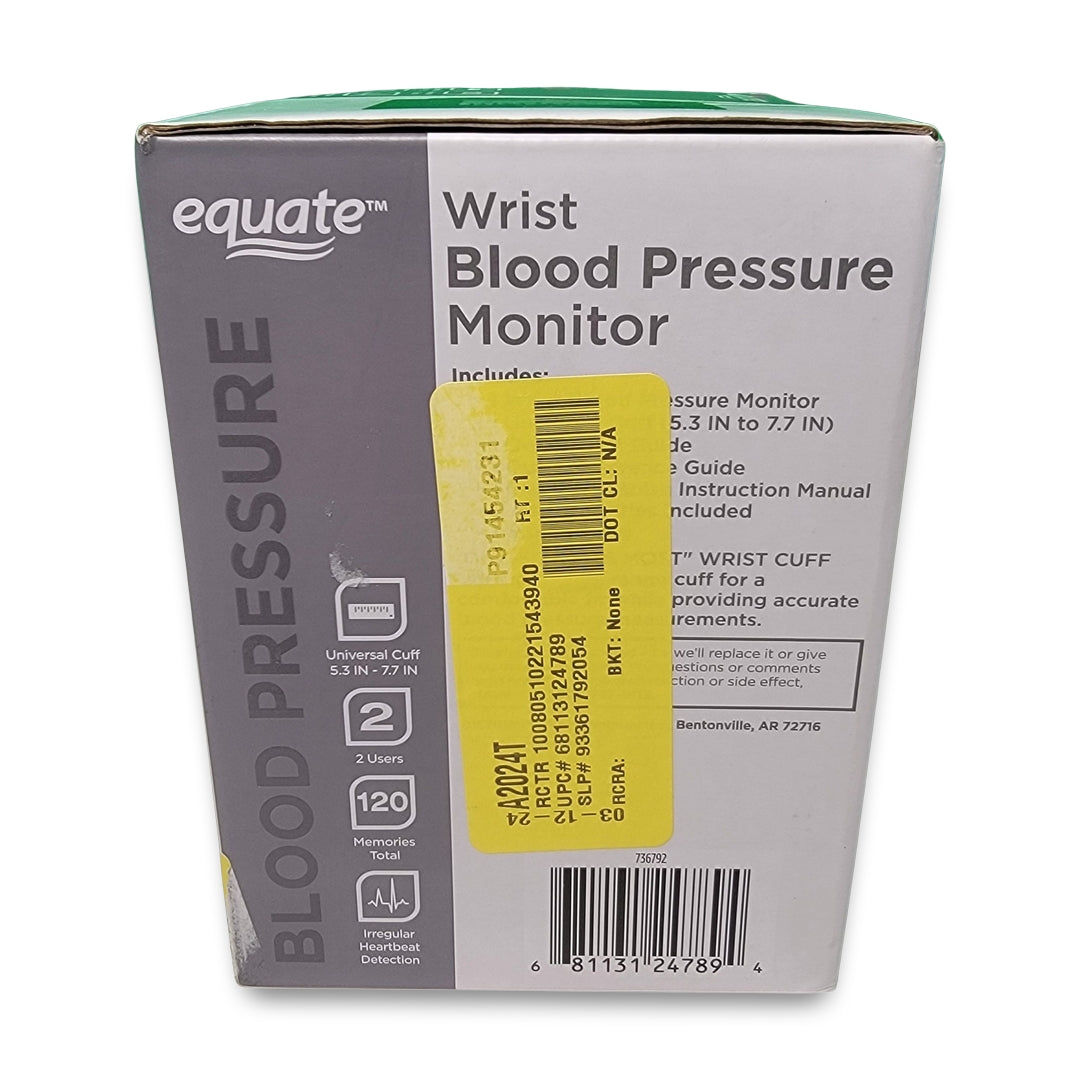 Equate 4500 Series Wrist Blood Pressure Monitor