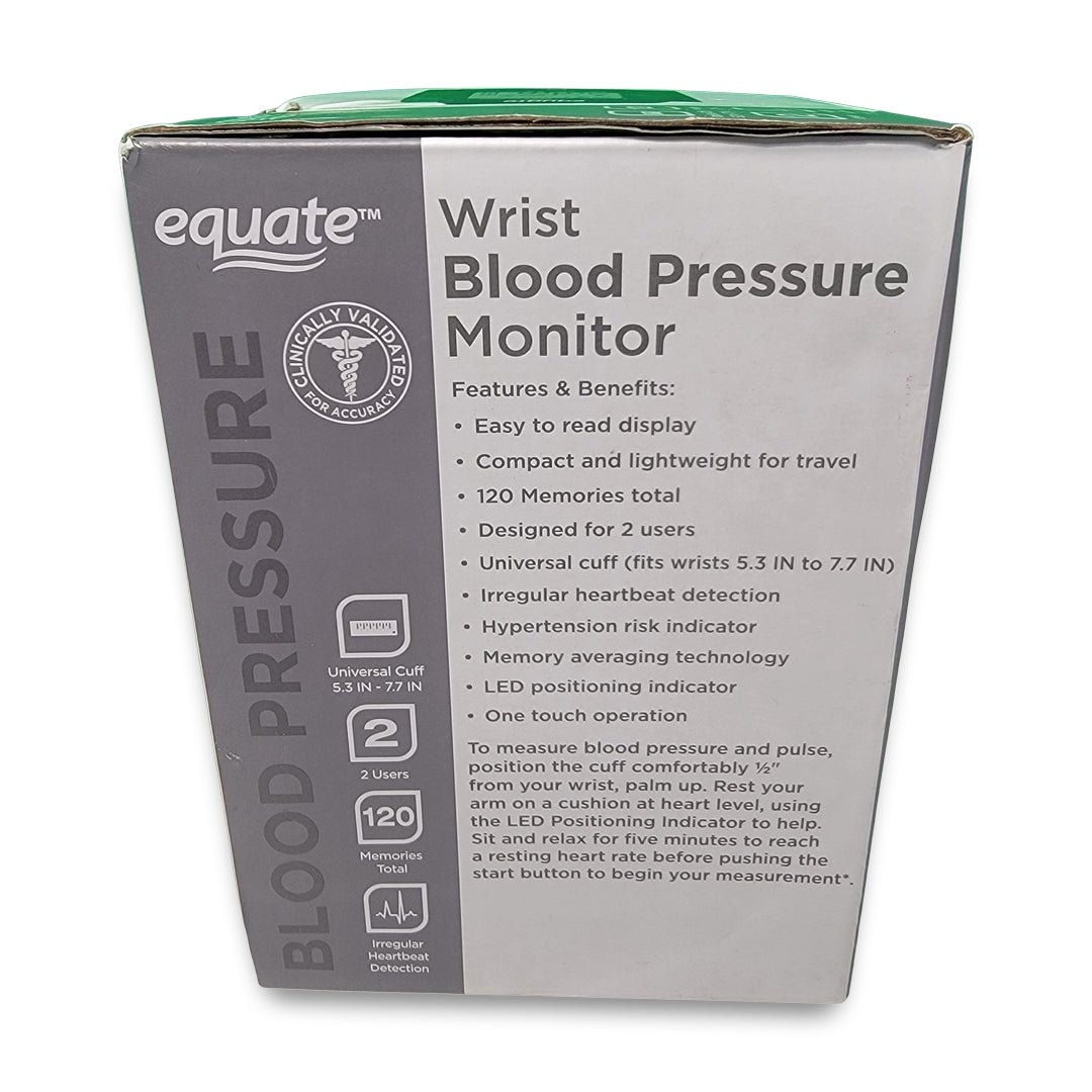 Equate 4500 Series Wrist Blood Pressure Monitor