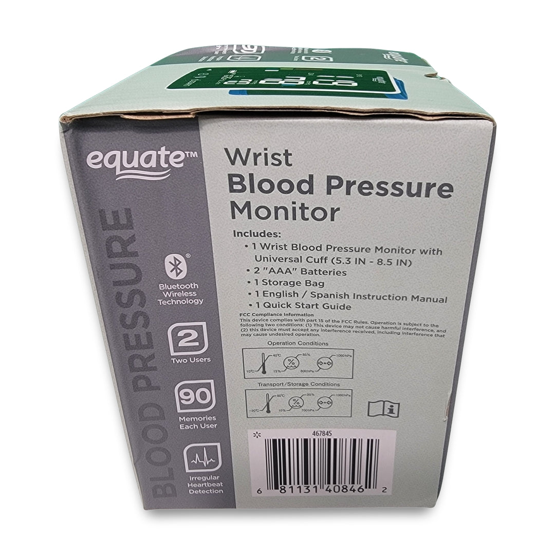 Equate 6500 Series Wrist Blood Pressure Monitor