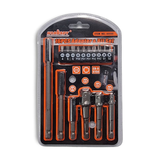 Horusdy 16pc Adapter & Bit Sets