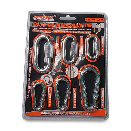 Horusdy 6 pc. snap hook and quick link