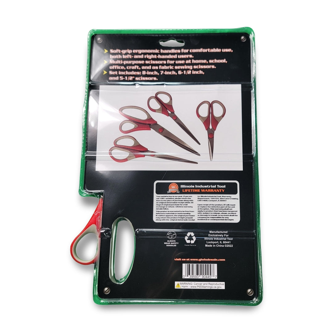 iiT Soft Grip 4pc Scissor Sets