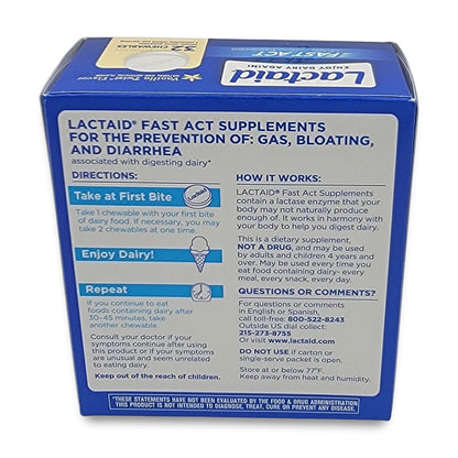 Lactaid Lactase enzyme supplement