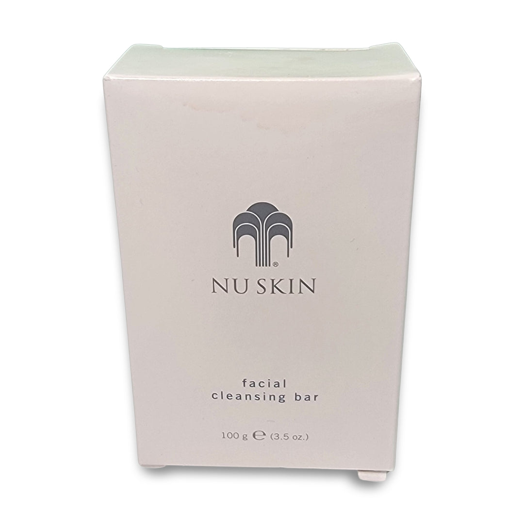 A 100g (3.5 oz) box of NuSkin Bar featuring the product logo and name on a white background.