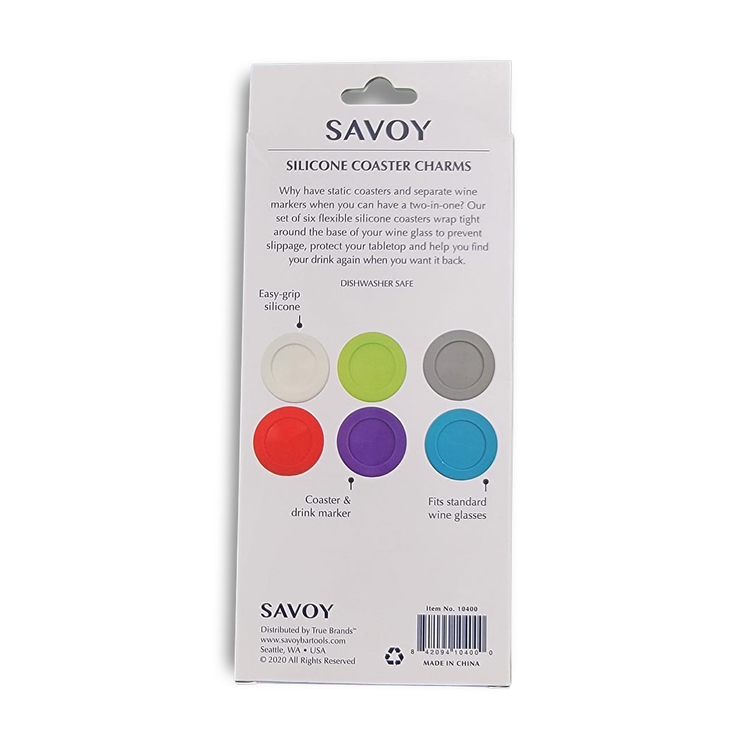 Savoy 6 silicone coaster charms