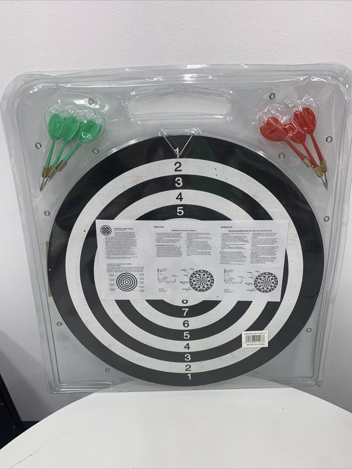 Double Sided Hangable Dart Boards With Darts